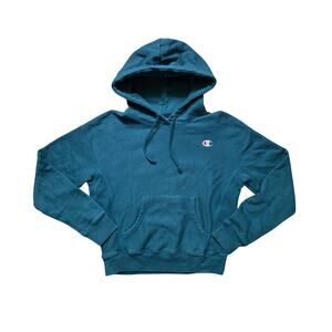 Champion Reverse Weave Hoodie Men S Turquoise Blue Y2K